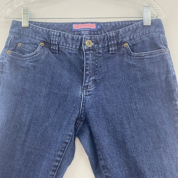 Vineyard‎ Vines Dark Wash Denim Jeans Bootcut Stretch Women's Size 4 - Picture 1 of 7